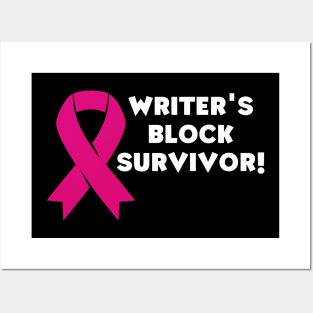 Writer's block survivor! (dark) author, writing, book, literature theme Posters and Art